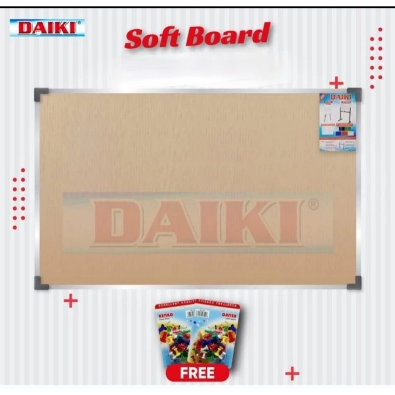 

Soft board / Cork board classic DAIKI gantung uk 60 x 90 cm / 60 x 100 cm / 60 x 120 cm.