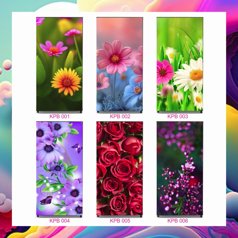 STIKER KULKAS 1 PINTU BUNGA