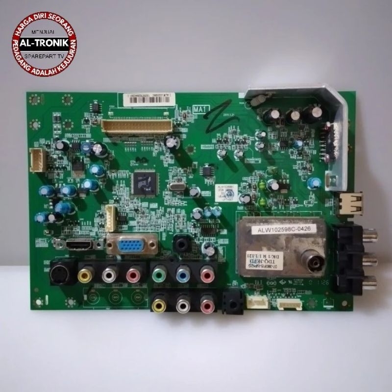 MAINBOARD TV LCD TCL 32 INCH MODEL L32D10P MOTHERBOARD MOBO MESIN MODUL MB TCL L 32D10P