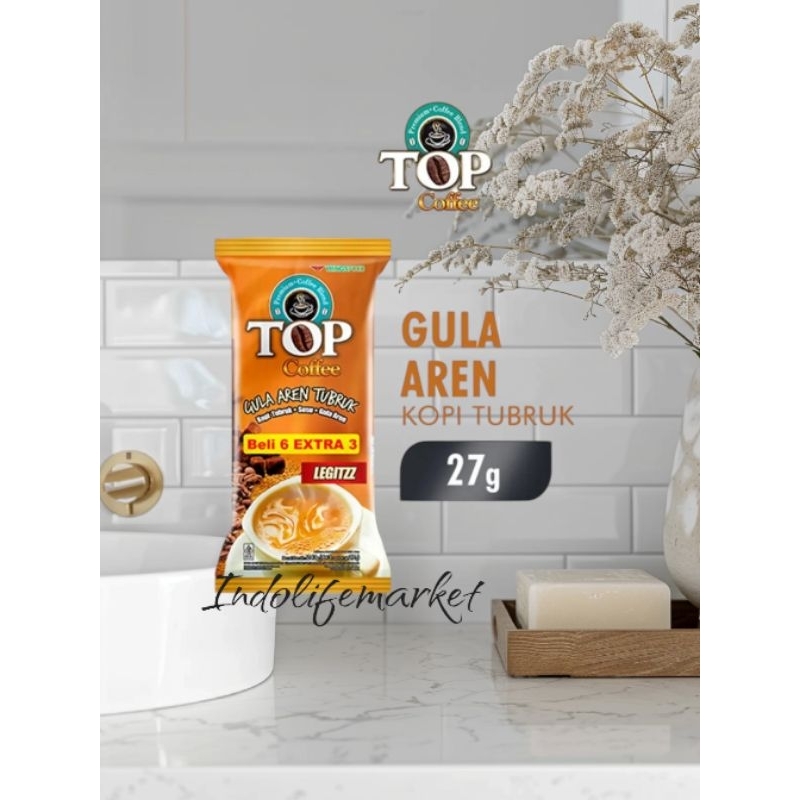 

Top Coffee Kopi Gula Aren Tubruk 9x27g