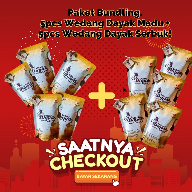 

Promo Paket Bundling 5 Wedang Dayak plus Madu dengan 5 Wedang Dayak Instan