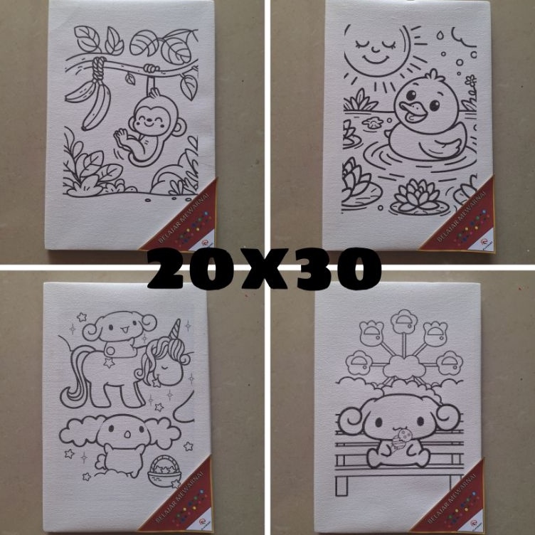 

Hemat TANPA CAT MAINAN ANAK KANVAS LUKIS 2X3