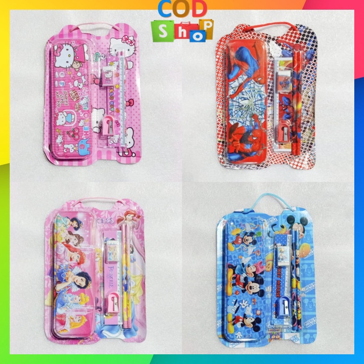 

Hot Selling COD S6139 Stationery Set Souvenir Anak Paket Alat Tulis Sekolah Fancy Set Anak Motif Karakter Lucu Set Alat Tulis 6 in 1