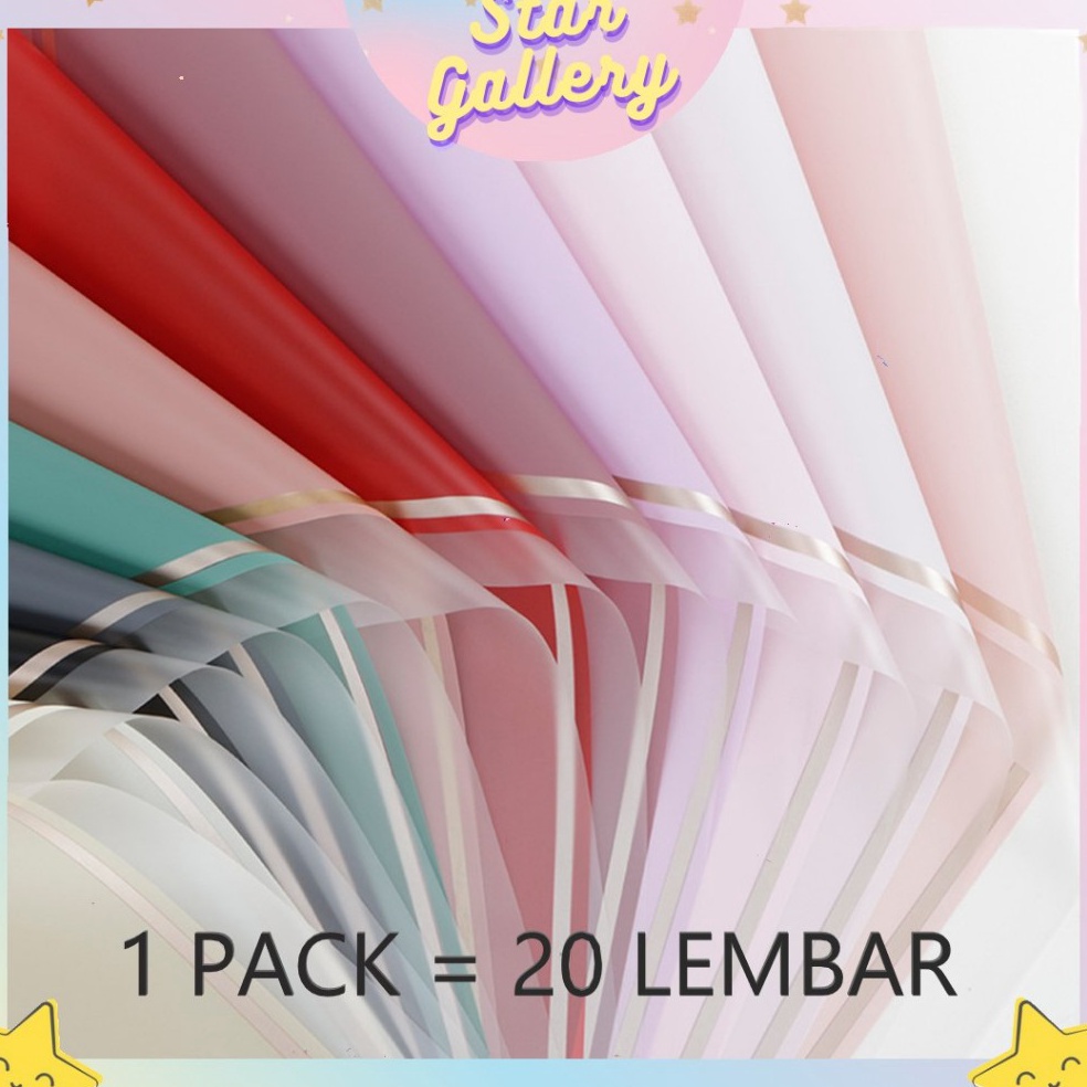 

Murah Meriah 1 PACK 2 LEMBAR Kertas Bunga Buket Transparan List Gold Flower Wrapping Kertas Flower Wrapping Paper KB613