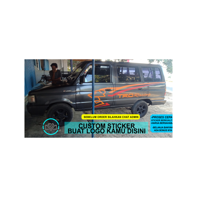 Harga 1 set kanan & kiri Aksesoris  sticker Toyota  kijang grand extra 1.5/ stiker kijang grand 1.5 