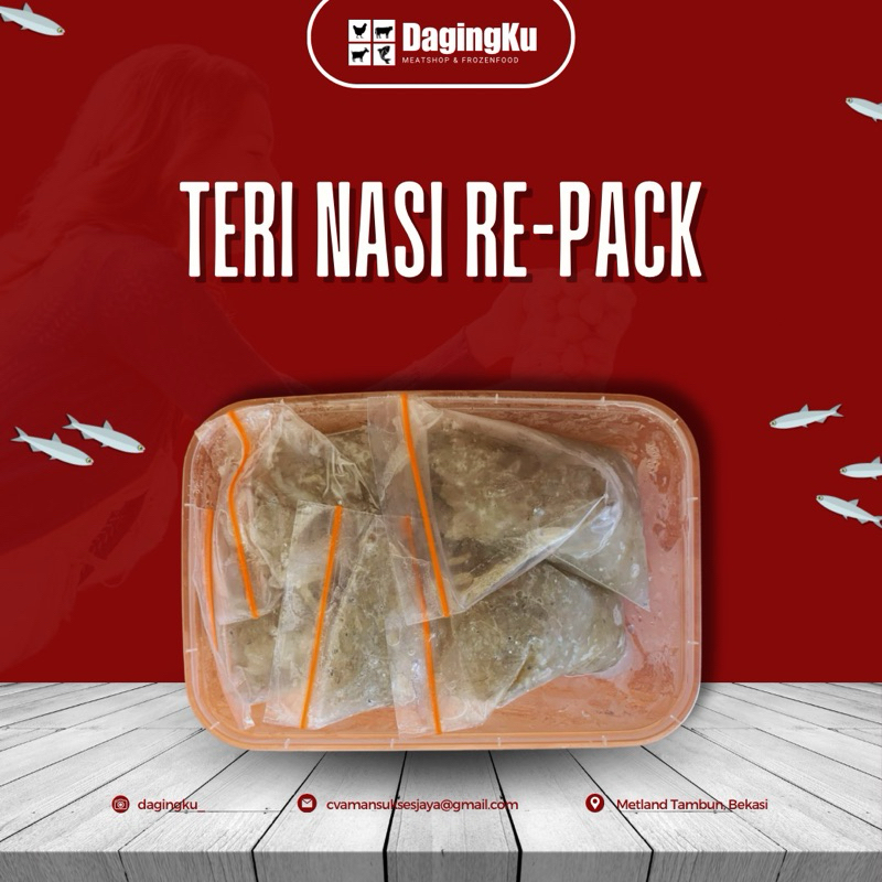 

Teri Basah Mpasi 500Grm Repack Per100Grm/Teri basah Fresh Frozen 500Grm