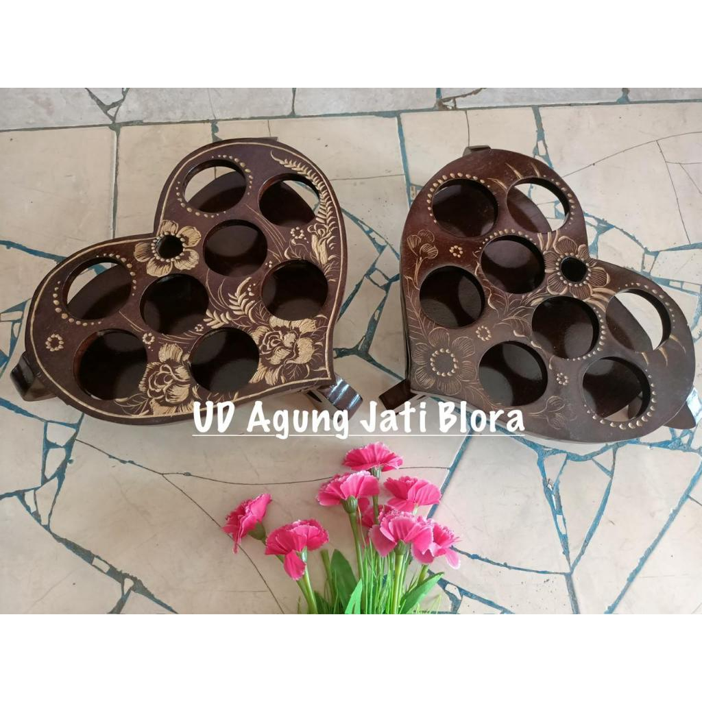 TEMPAT AQUA GELAS DARI KAYU JATI | TEMPAT MINUMAN GELAS | TEMPAT AQUA MINI | TEMPAT AQUA ISI 8