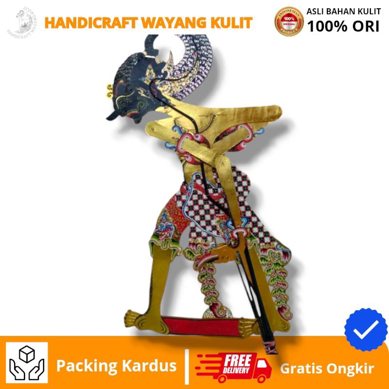 HANDICRAFT WAYANG KULIT | Wayang Kulit Bima Alusan Ukuran Standar Dalang