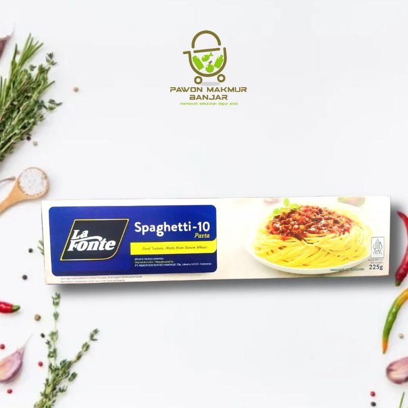 

LA FONTE SPAGHETTI - 10 PASTA / KEMASAN 225 GR