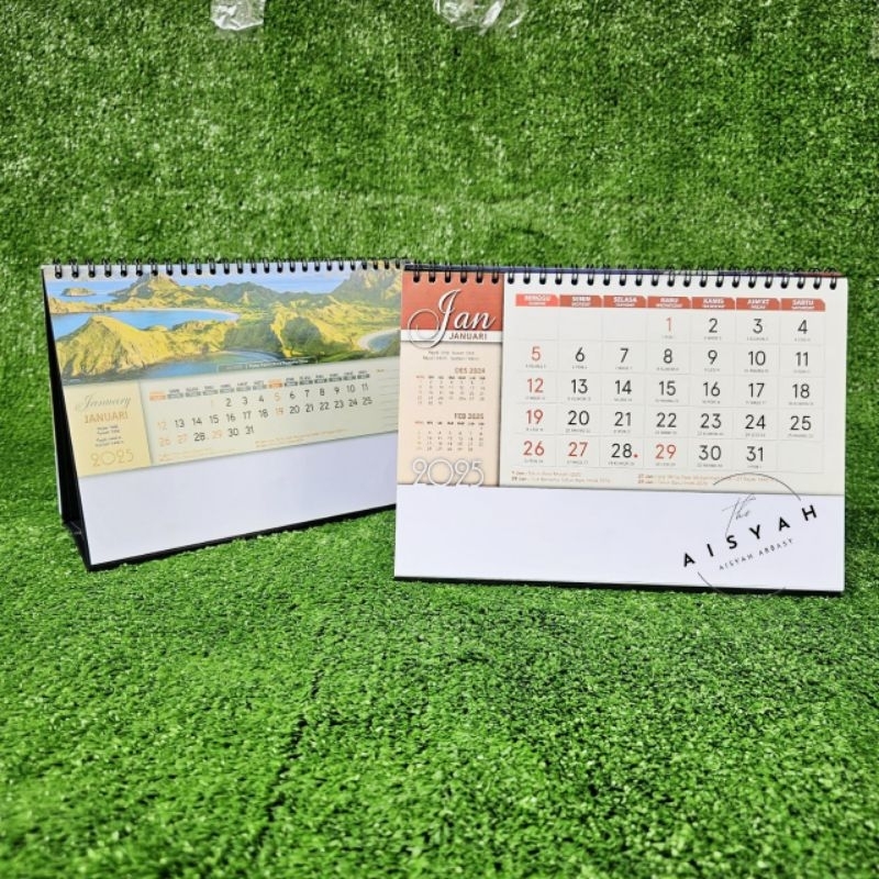 

kalender meja tahun 2024 jumbo Ao 2000 pemandangan alam indonesia 23,5x16,5cm(terima castume cetak merek)