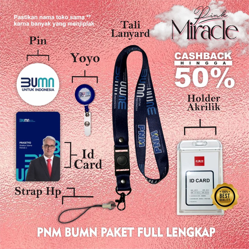 

Tali Lanyard PNM BUMN / Tali Idcard PNM BUMN [Ready stock] Termurah