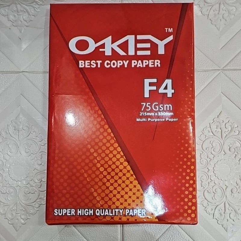 

HVS OKEY F4 75 GSM / 1 RIM ( 500 lembar )