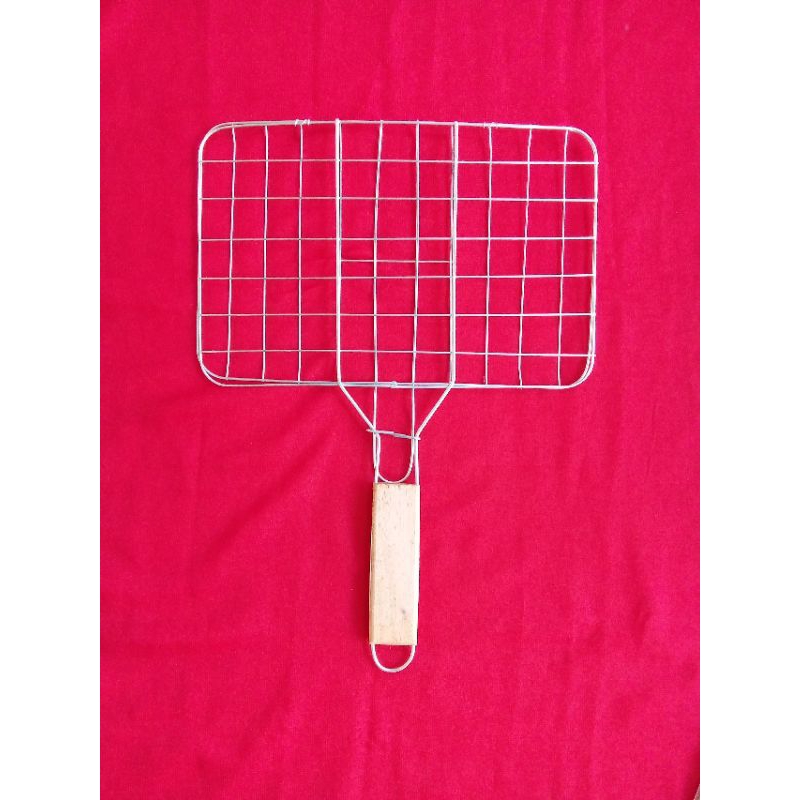 Panggangan jepit (gagang KAYU BESAR)/panggangan ikan/ayam