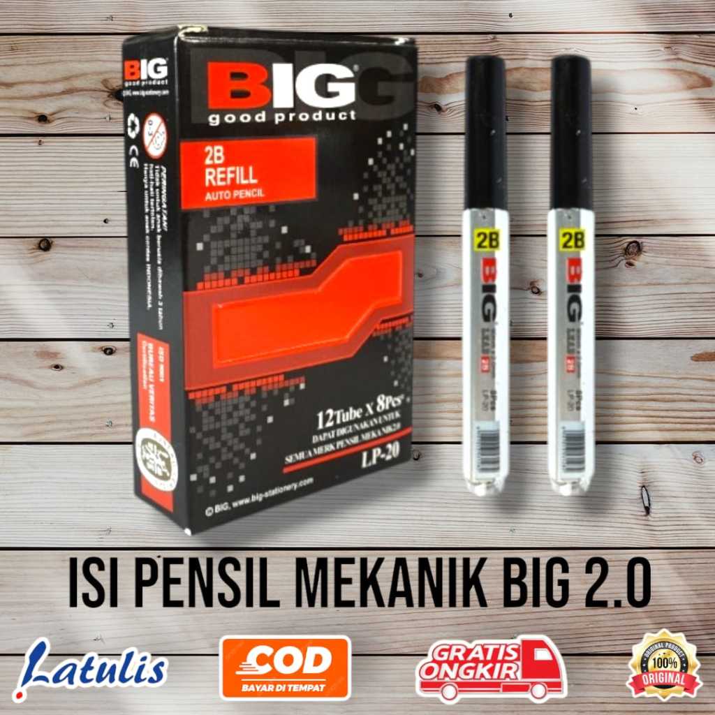 

12 Pcs BIG Isi Pensil Mekanik/ Lead Pencil Refill LP-2.0