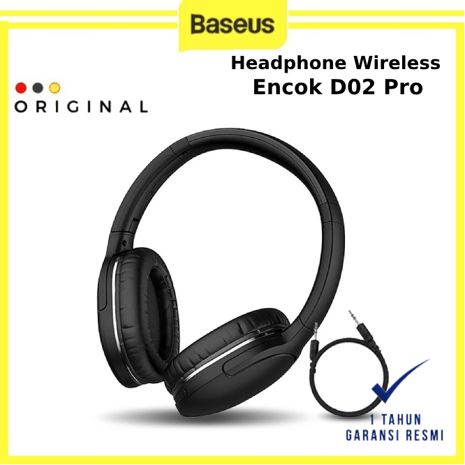 Baseus Encok Wireless Headphone D02 Pro - BASEUS ORIGINAL ( CODE 10098 ) / WIRELESS HEADPHONE D02 PR