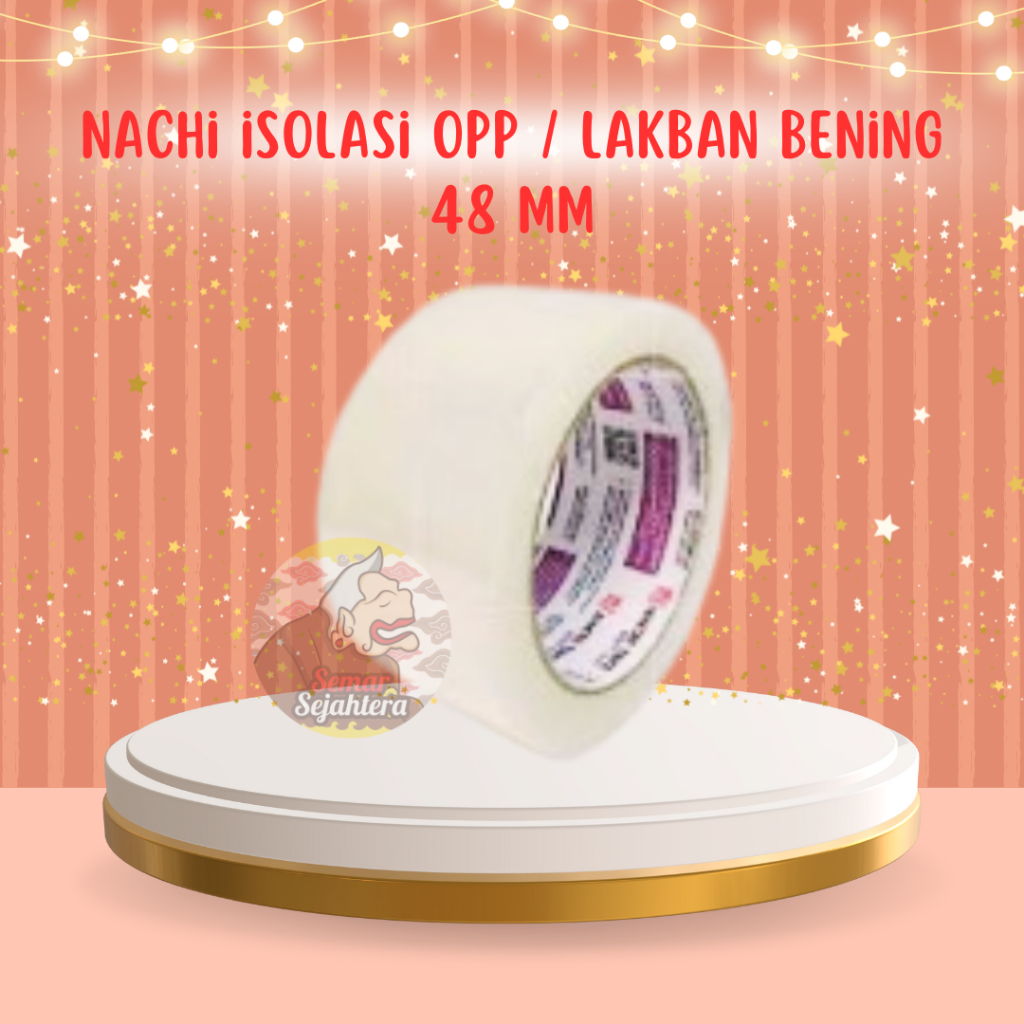 

[PCS] ISOLASI LAKBAN / OPP NACHI 2 INCH / 48 MM BENING