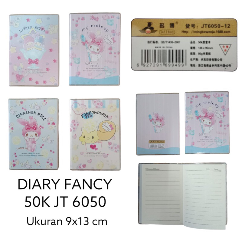 

buku diary fancy lucu murah 50k 6050/ buku catatan fancy/notebook/buku spiral