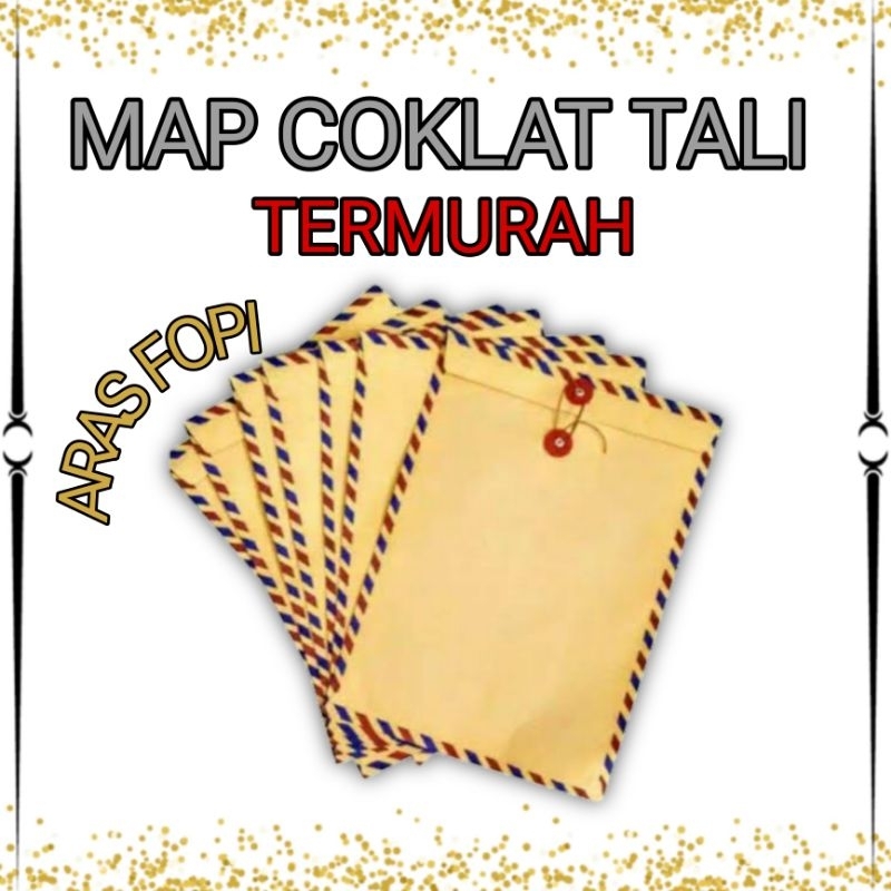 [READY] STOPMAP TALI MAP COKLAT AMPLOP TALI KERTAS DOKUMEN BERKAS