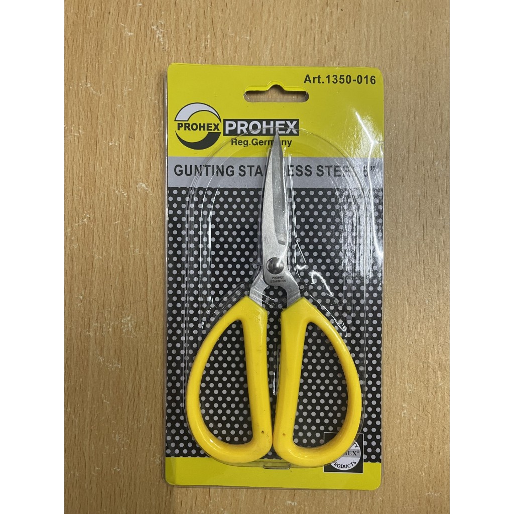 

Prohex Gunting Staniless Steel 6" Serbaguna untuk Kain Kertas Plastik