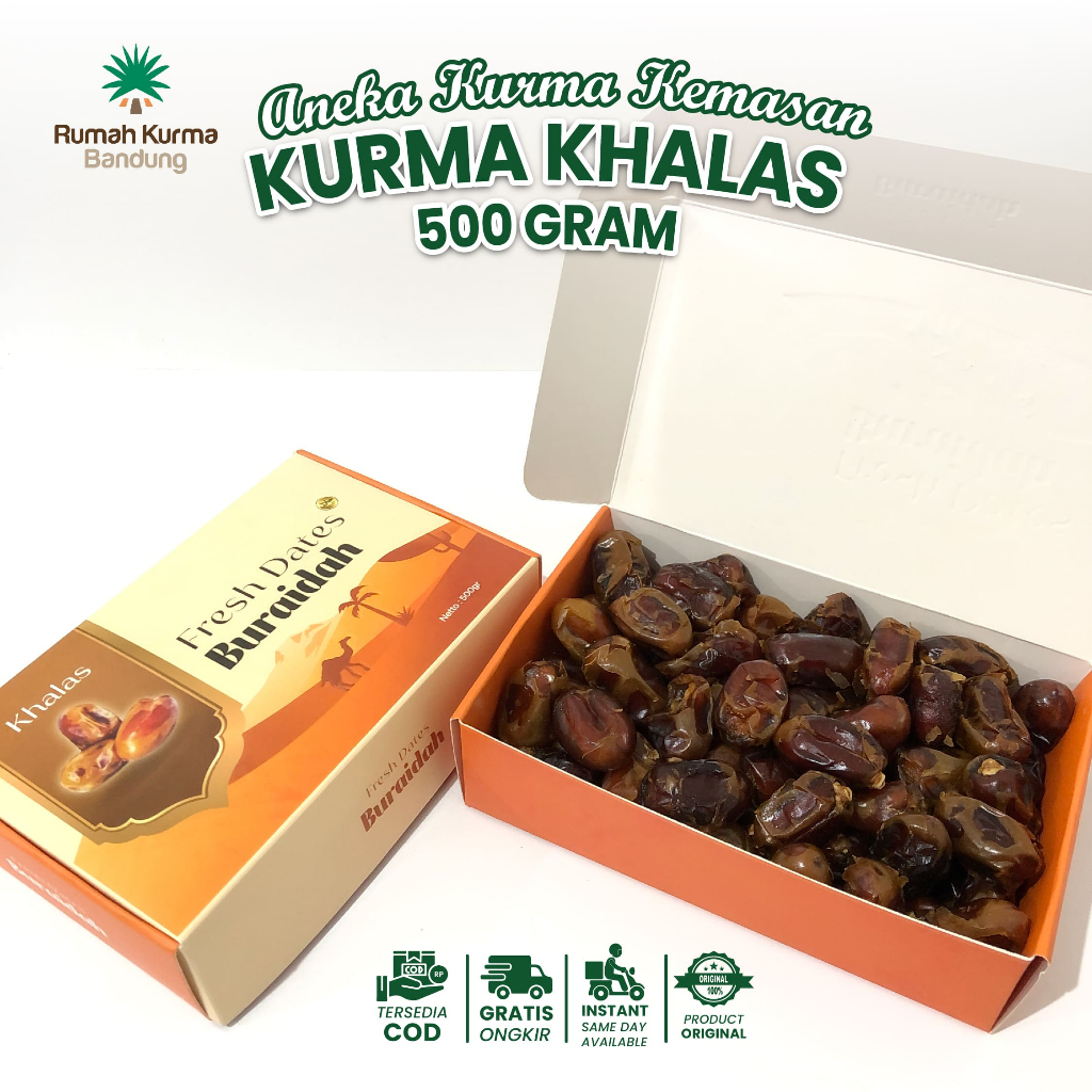 

Buraidah Kurma Khalas 500 Gram Original Khalas Dates Oleh Oleh Haji Umroh Premium