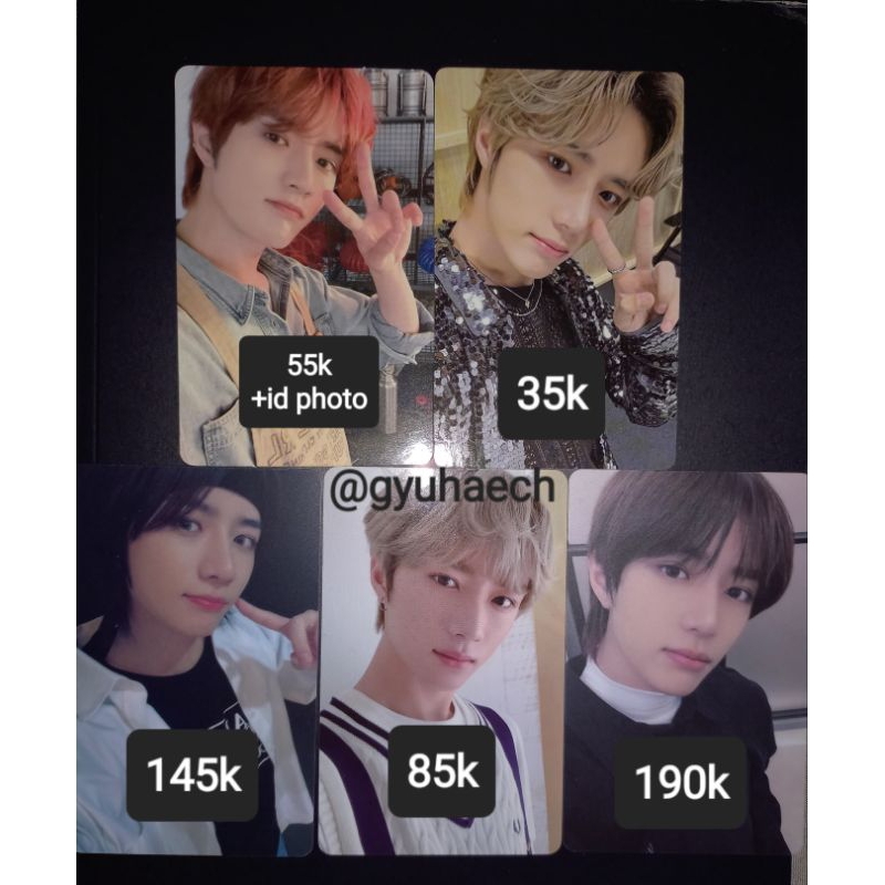 WTS txt beomgyu nct dream jaemin photocard official luckydraw m2u freeze tc moakit sg20 sg23 pop ice