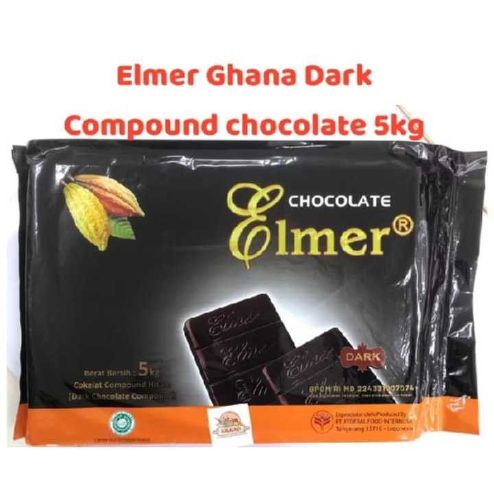 

Elmer Compound Elmer Dark Ghana 5kg compound chocolate coklat blok coklat batang