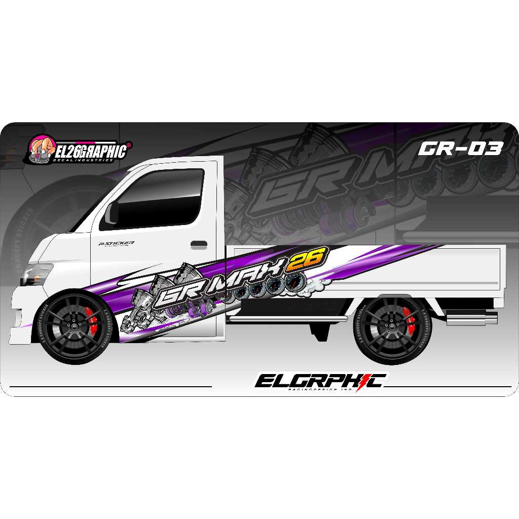 722 STRIPING STICKER MOBIL GRANDMAX  - STICKER MOBIL GRANDMAX