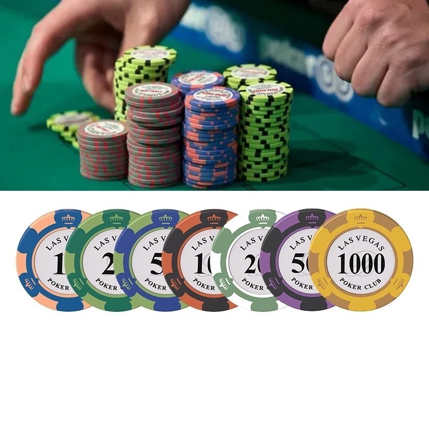 10PCS Chip Poker Chip Set Blackjack Baccarat Casino Coin Koin 14 Gram for Casinos Chips Party Entert