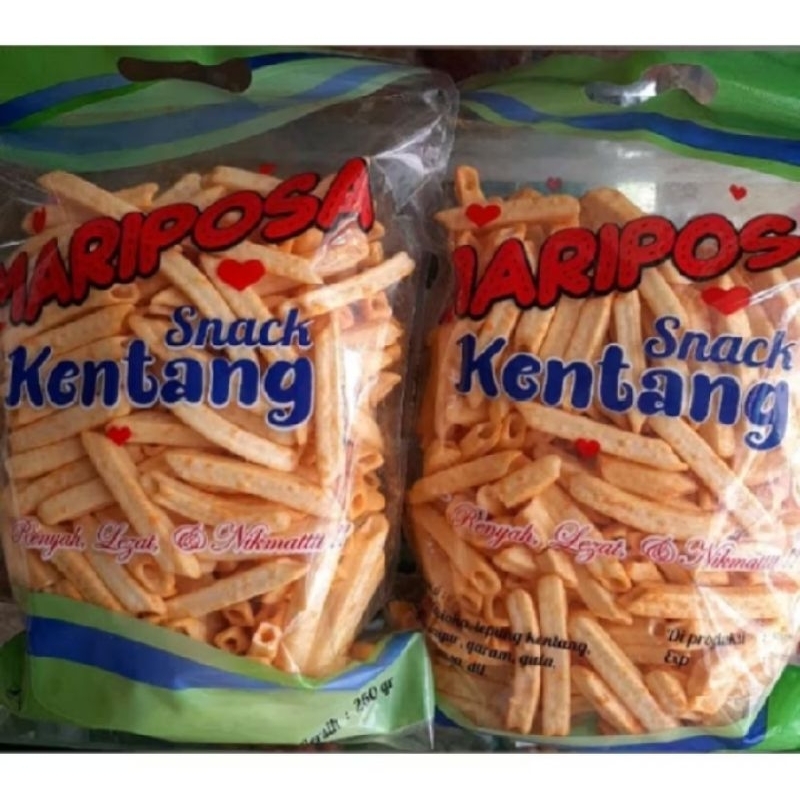 

MARIPOSA SNACK STIK KENTANG RASA KEJU /CHEESE 250Gr