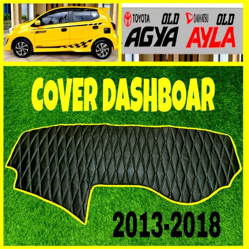 Aksesoris Cover Dashboard Mobil Motip Wajik Kulit Sintetis Untuk Mobil Agya Dan Ayla 2013-2022