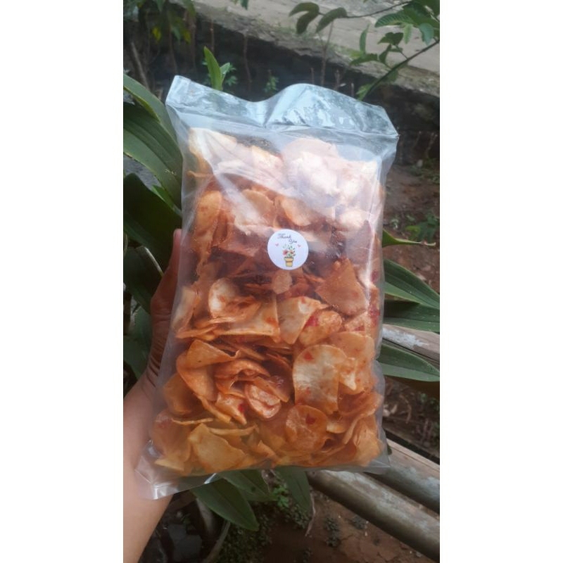 

keripik singkong pedas manis enak gurih lezat