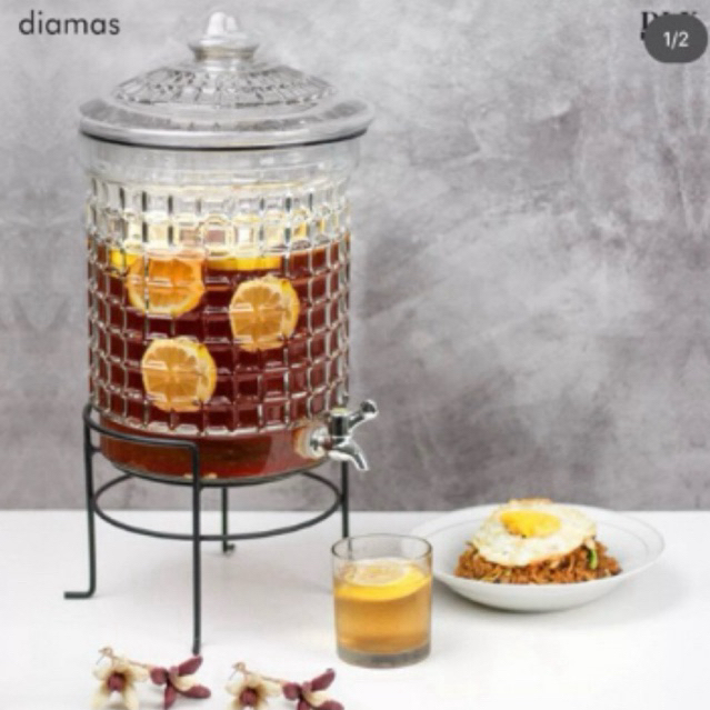 Galon Dispenser Kaca Kimushu 7,5 Liter + Kaki Besi