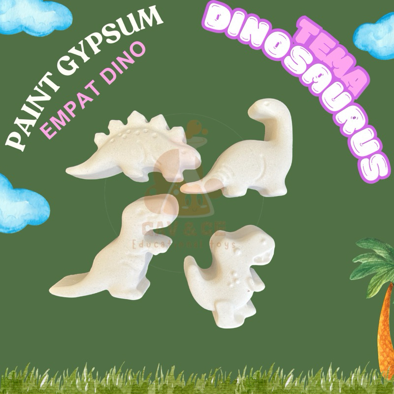 PATUNG GYPSUM MEWARNAI DINOSAURUS / PATUNG DINOSAURUS / MEWARNAI PATUNG GYPSUM