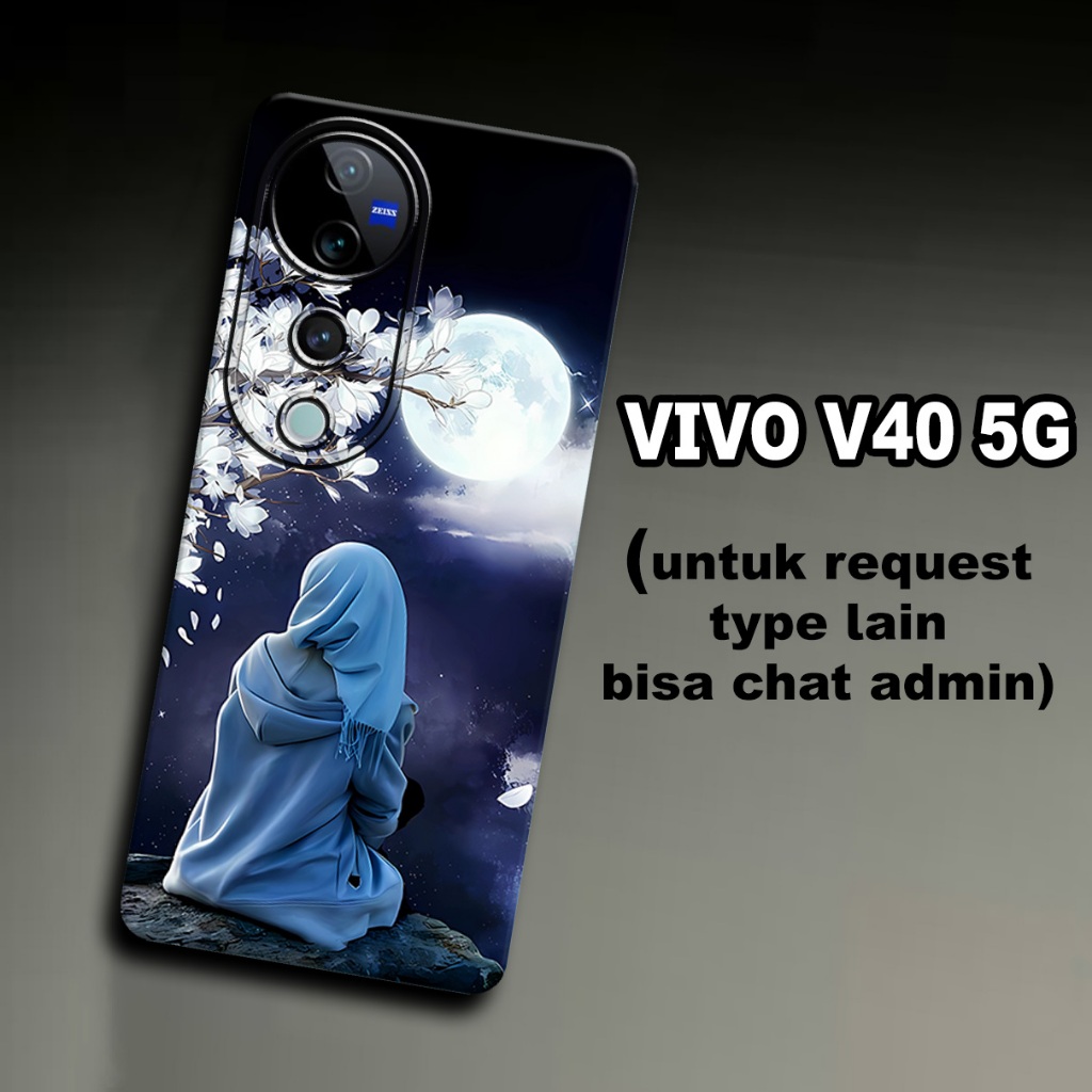 CC32/ Softcase karet lentur untuk VIVO V40 5G/Motif hijab/case VIVO V40 5G/kesing VIVO V40 5G /silic