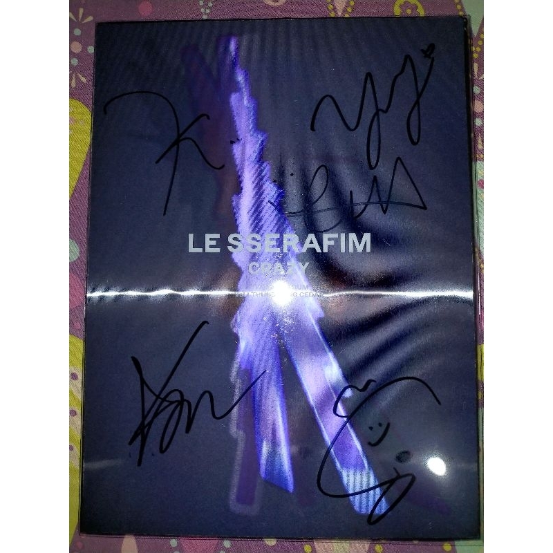 le sserafim crazy signed album (booked)