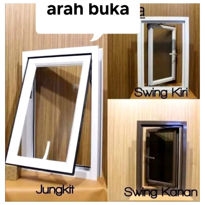 JENDELA BOVENLI ALUMINIUM  40X80