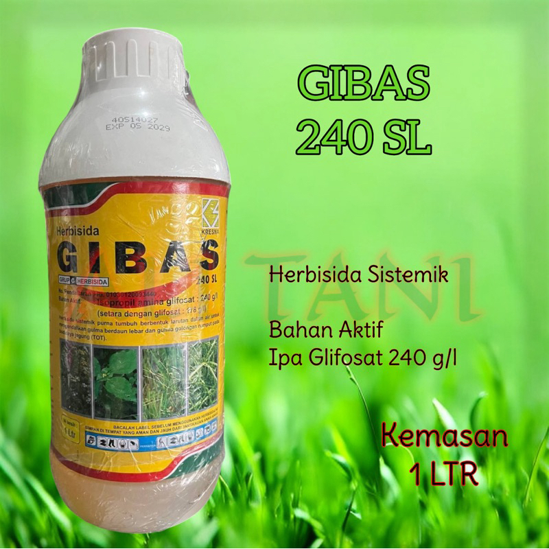 (1 L) GIBAS 240 SL Herbisida Rumput Pembasmi Gulma