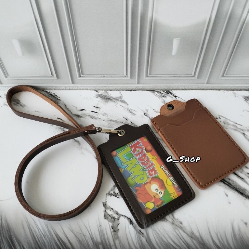 

ID Card Holder Name Lanyard Name Tag Kulit Murah-04