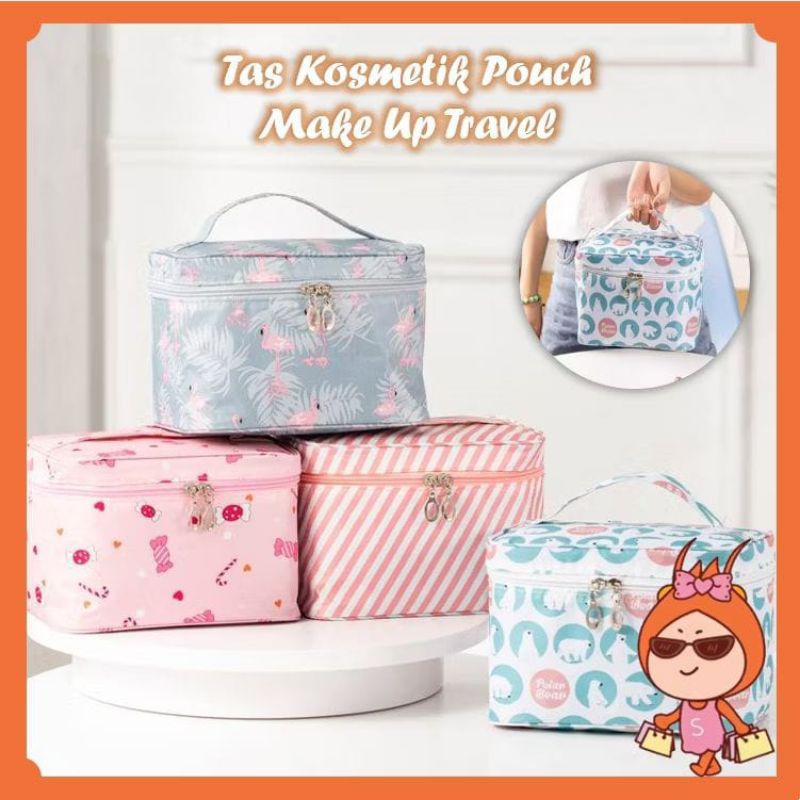Cek Reseller Welcome - T5845 Tas Kosmetik Pouch Make Up Travel / Tas Multi Fungsi / Tas Organizer / 