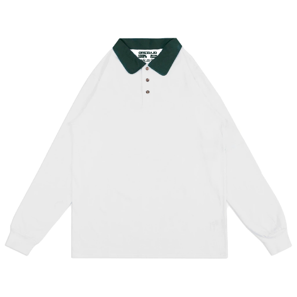 Kaos Kerah Polos Vintage Short Rugby Polo Shirt - Bonheur