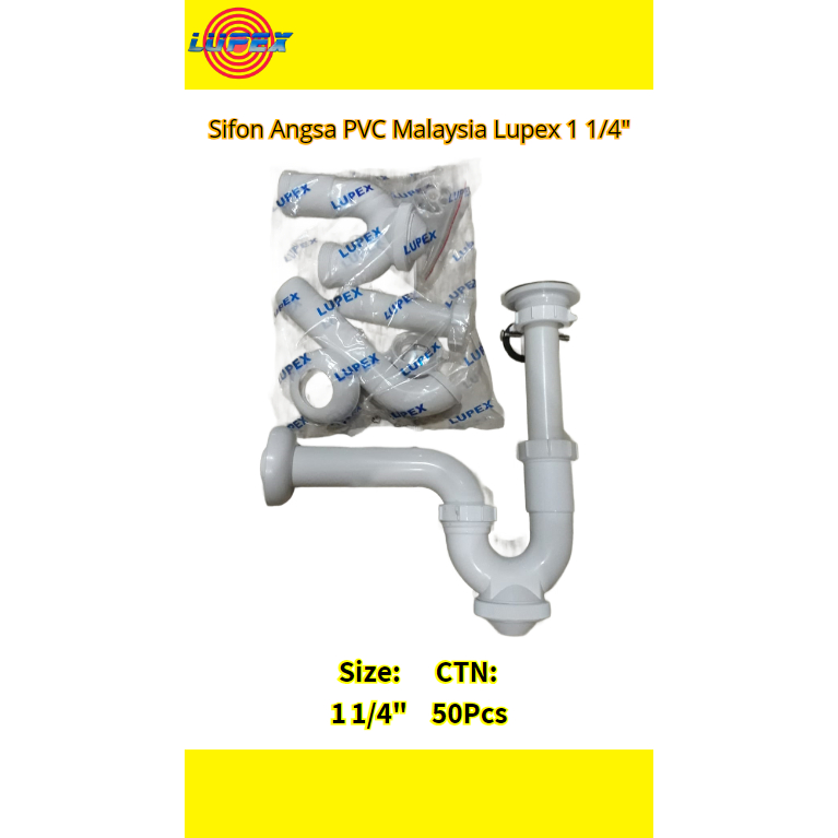 Sifon botol / sifon wastafel / pipa saringan wastafel avur pvc plastik / Sifon Leher Angsa PVC Set P