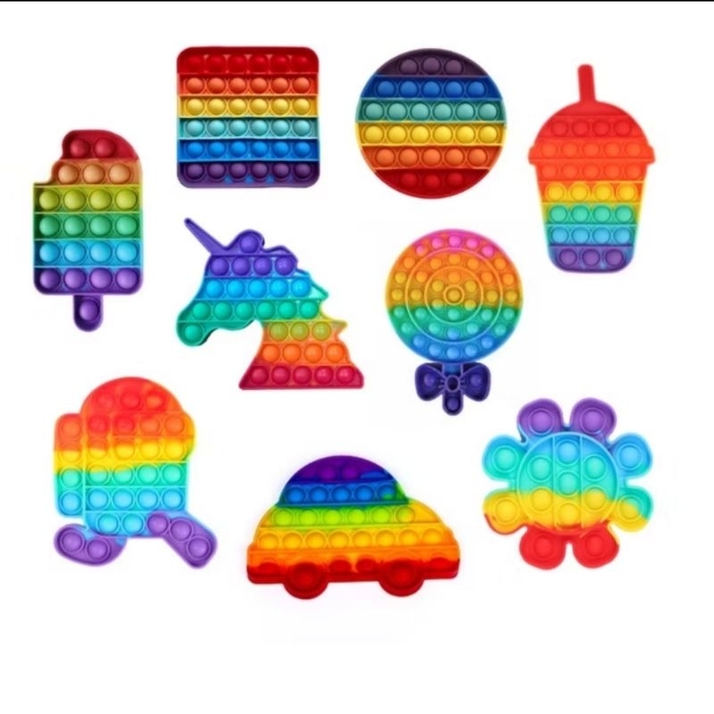 POP IT MAINAN EDUKASI POPIT / POP IT BESAR RAINBOW