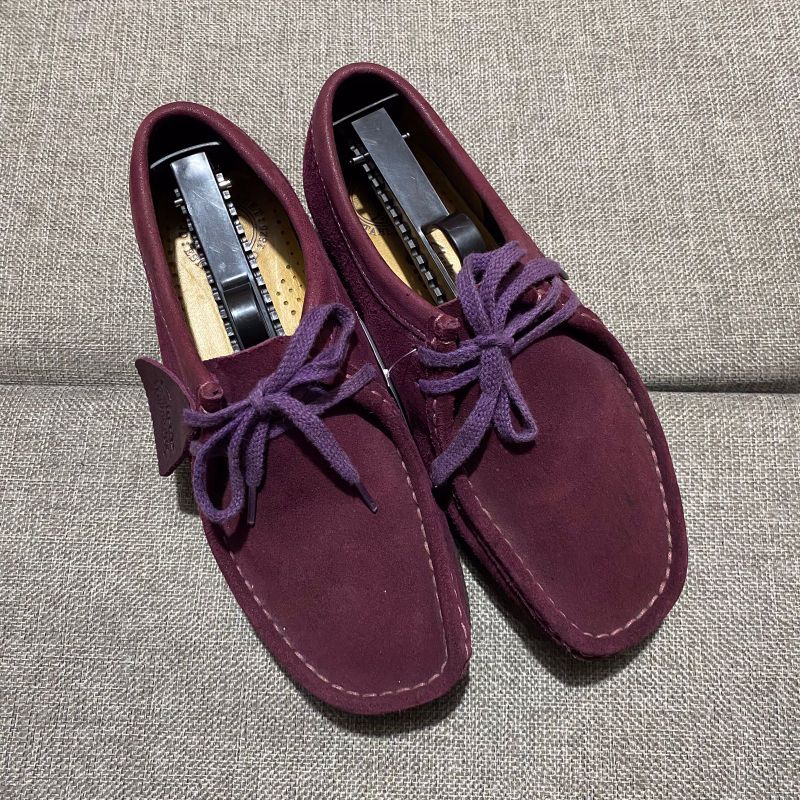 * Clarks Wallabee Purple Suede* Size : 4,5D / 39-40 ( 24,5cm )