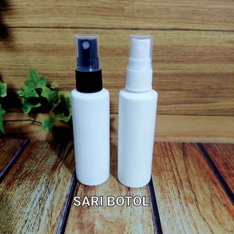BOTOL SPRAY 60ML RF PUTIH SEMPROT / BOTOL RF 60ML PUTIH SPRAY PUTIH HITAM