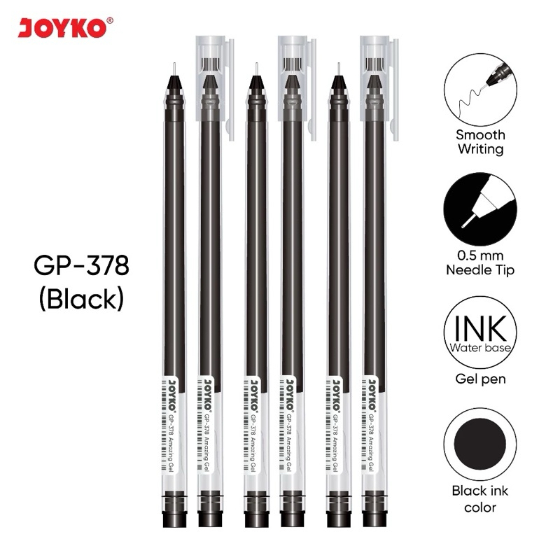 

( 1 PACK ) Gel Pen Pulpen Pena Joyko GP-378 Amazing Gel ZUIXUA New Jell 0.5 mm