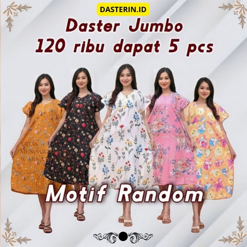Daster Jumbo 100 Dapat 5 / Daster Kekinian Jumbo Murah