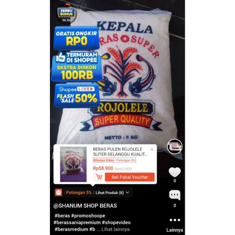 

BERAS ROJOLELE 5KG SUPER PULEN