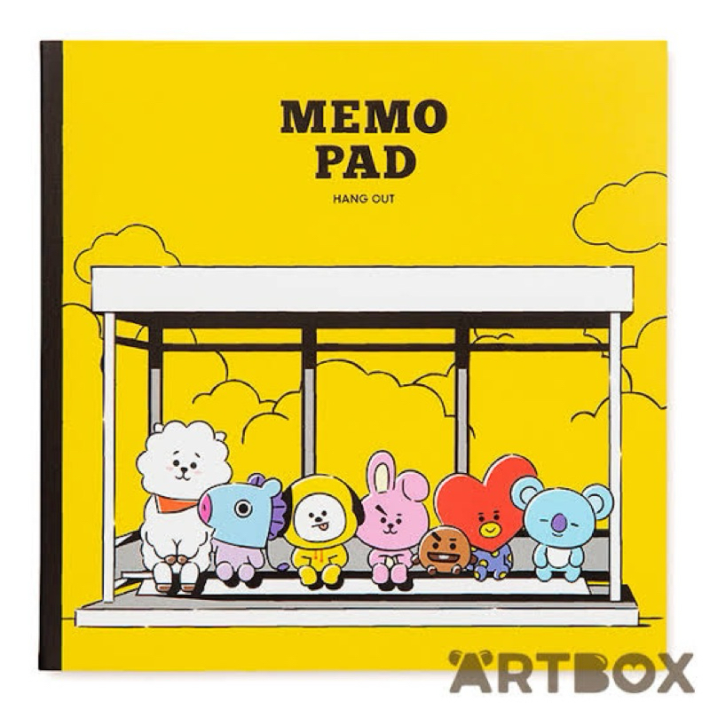 

CUSTOM SOUVENIR MEMO PAD BTS BT21 NOTEPAD 50LEMBAR PAPER 12x8