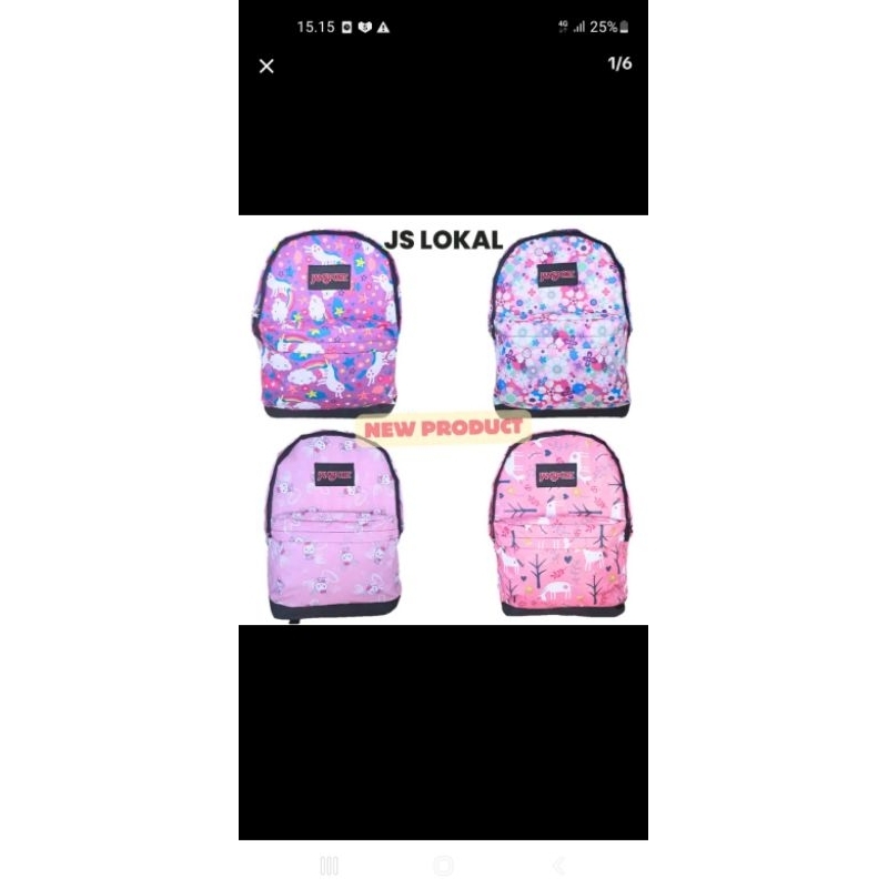 Tas Ransel Perempuan Jansport Terbaru Motif Cewek Fashion untuk Sekolah Wanita