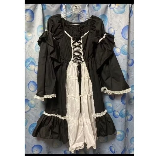 Dress Bodyline gothik/lolita Gothic bodyline hitam/Dress kerajaan medieval